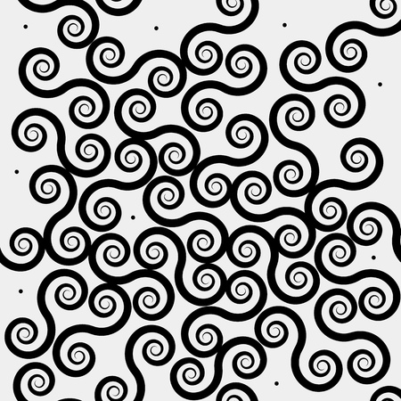 Geometric simple black and white minimalistic pattern, curved lines. Can be used as wallpaper, background or texture.のイラスト素材