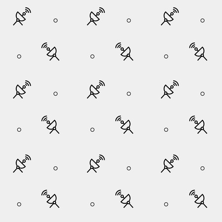 Geometric simple black and white minimal pattern, spaceのイラスト素材