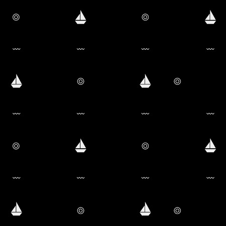 Vector matine pattern. Ship - stock vectorのイラスト素材