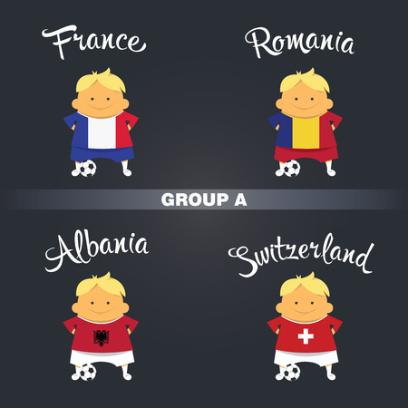 championship icon, France, group Aのイラスト素材