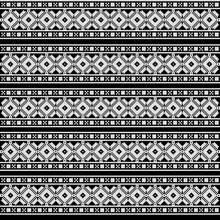 Monochrome ethnic pattern. Slav, scandinavian, ukrainian, style.のイラスト素材