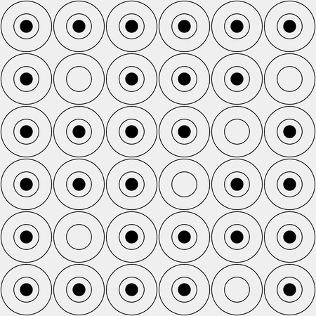 Pattern rounds. Monochrome minimal, geometric. Can be used as wrapping paper or texture for clothes.のイラスト素材