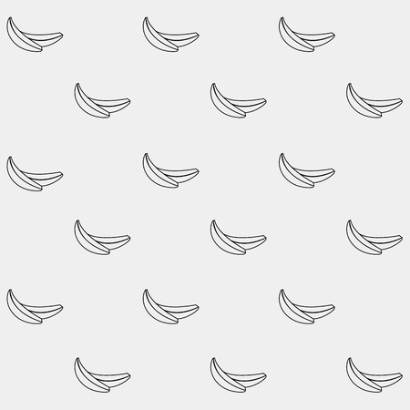 Geometric simple monochrome minimalistic vector pattern, bananas.のイラスト素材
