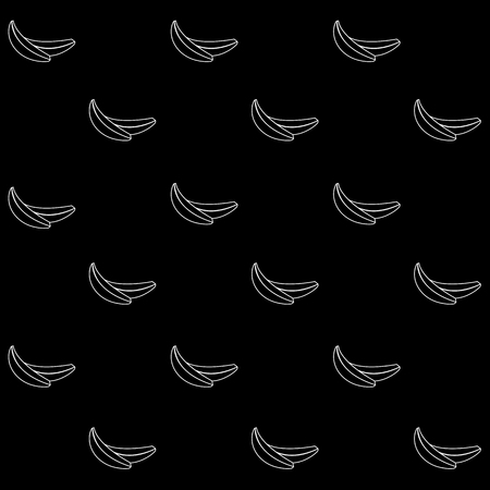 Geometric simple monochrome minimalistic vector pattern, bananas.のイラスト素材