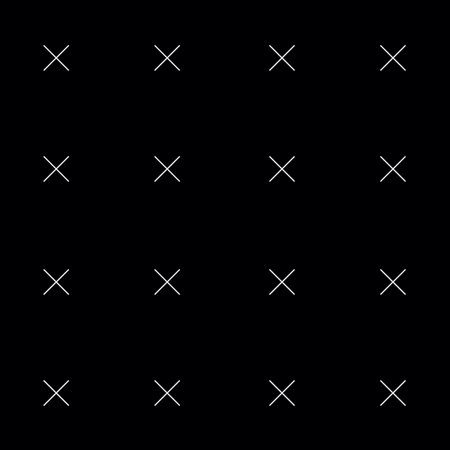 Minimal monochrome hand drawn pattern cross.Black and white.のイラスト素材