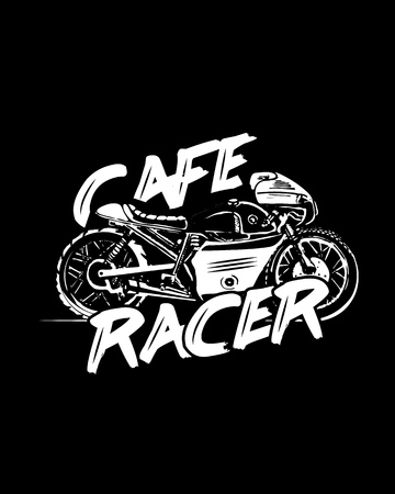 Emblem or sticker, hipster bike, motorbike sign.のイラスト素材