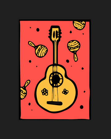 Fiesta holiday icon, card, flyer. Colorful illustration.のイラスト素材