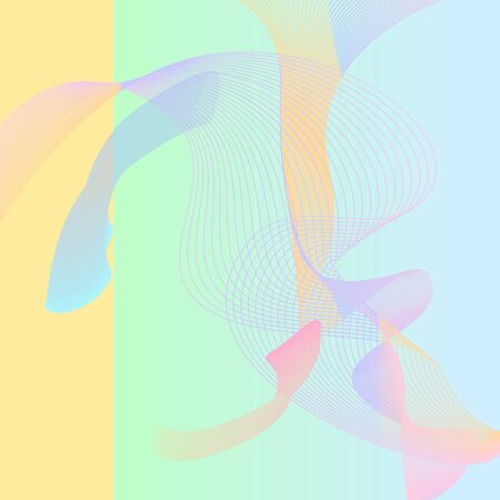 Abstract background. Colorful elements. Liquid lines, gradients. Hologramのイラスト素材