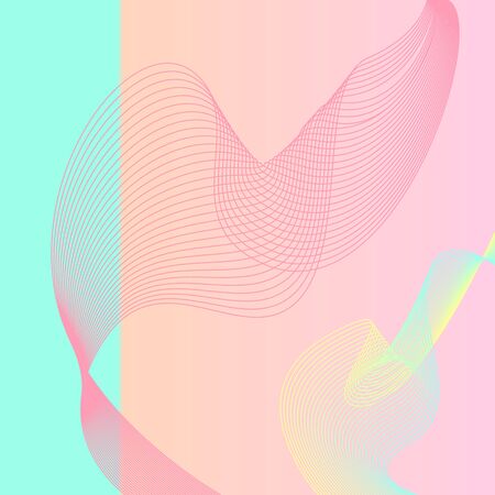 Abstract background. Colorful elements. Liquid lines, gradients. Hologramのイラスト素材