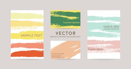 vector strokes background card setのイラスト素材