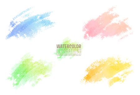 watercolor vector splash backgroundsのイラスト素材