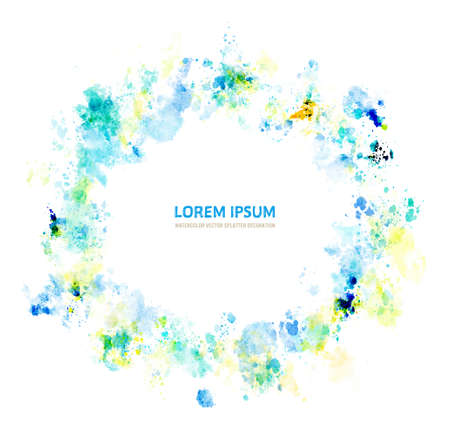 watercolor vector splatter frameのイラスト素材