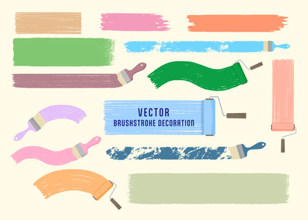Vector brushstroke decorationのイラスト素材