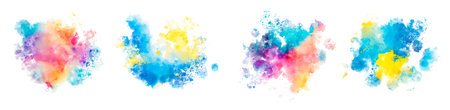 watercolor stains; background for titleの写真素材