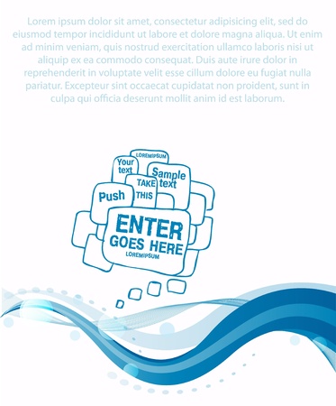 Business background with abstract wavesのイラスト素材