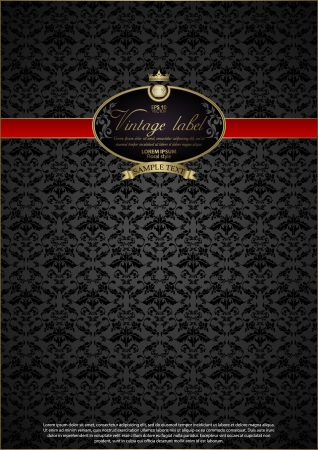 Ornate engraved vintage decorative frame with place for text or messageのイラスト素材