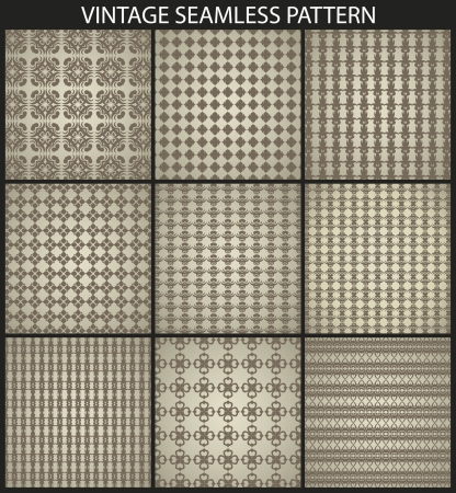 Set of 9 Seamless pattern, can be used for wallpaper のイラスト素材