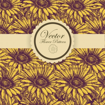 Abstract Elegance Seamless pattern with floral background vintage styleのイラスト素材