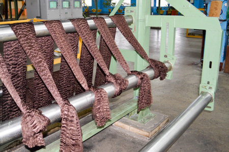 Production process for the production of brown colored synthetic acrylic fiber in a petrochemical...