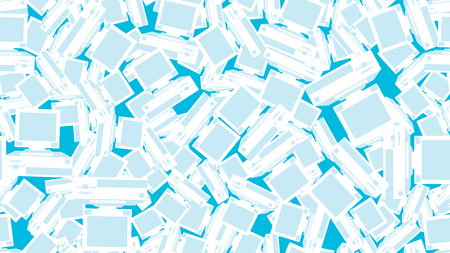 The texture pattern is seamless from old multi-colored retro hipster antique vintage desktop computers with square monitors from the 80's 90's. The background. Vector illustration.のイラスト素材