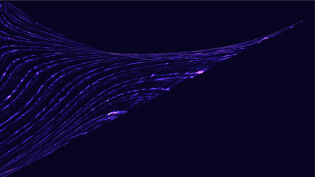 Texture abstract colored cosmic magical glowing bright shining neon lines of spirals waves of strips of threads of energy patterns and copy space. The background. Vector illustration.のイラスト素材