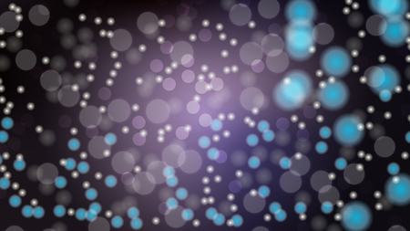 Abstract blue blurred background with bokeh effect. Magical bright festive multicolored beautiful glowing shiny with light spots, round circles. Texture. Vector illustration.のイラスト素材