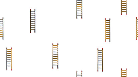 Texture, seamless abstract pattern of building wooden stairs. tool to repair the house on a white background. Vector.のイラスト素材