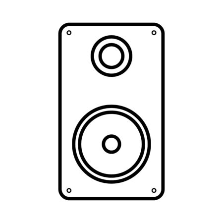 Vector illustration of black and white flat icon simple modern digital music column isolated on white background. Concept: computer digital technologies.のイラスト素材
