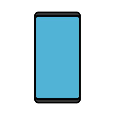 Vector illustration of a modern digital digital smart rectangular smartphone mobile phone icon with isolated on white background. Concept: computer digital technologies.のイラスト素材