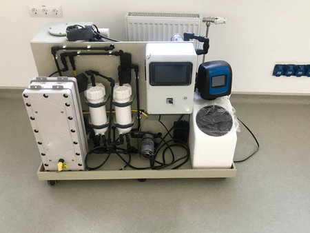 An industrial professional good water treatment system based on reverse osmosis for the production...
