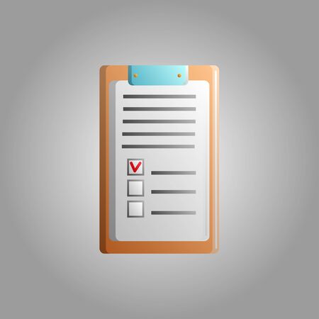 Beautiful medical icon document questionnaire contract medical history on a white background.のイラスト素材