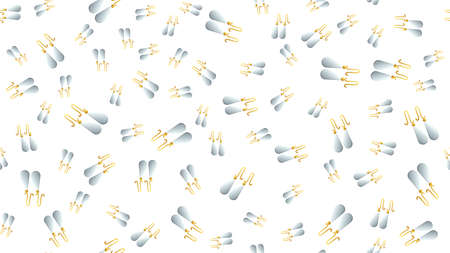 Seamless pattern with hand drawn, colorful earrings.のイラスト素材