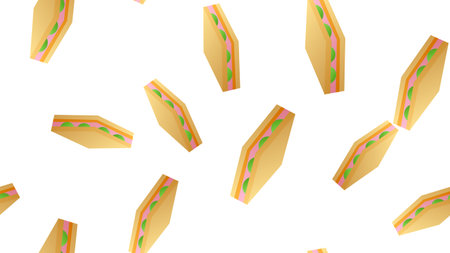 sandwich with filling on a white background, vector illustration, pattern. appetizing sandwich with...