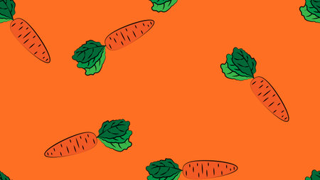 Carrot stock seamless pattern on brown background for wallpaper, pattern, web, blog, surface,...