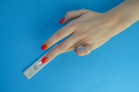 Positive test result by using rapid test for COVID-19, quick fast antibody point of care testing....