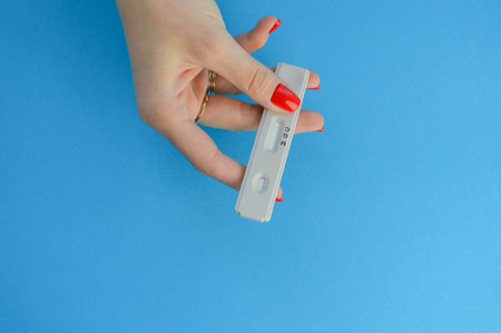 Worldwide coronavirus epidemic concept. Pandemic COVID-19, 2019-nCoV. Laboratory test strip for...