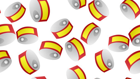 Vector seamless pattern with tin cans of tomato soup in retro style on light background. Repeatable illustrations for condensed tomato soup.のイラスト素材