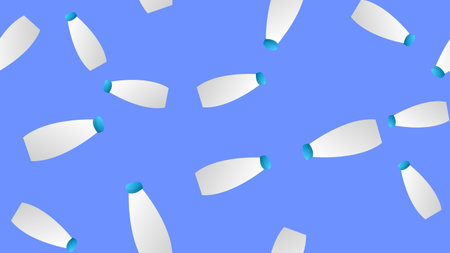 Milk Bottle Seamless Pattern vector isolated wallpaper background.のイラスト素材
