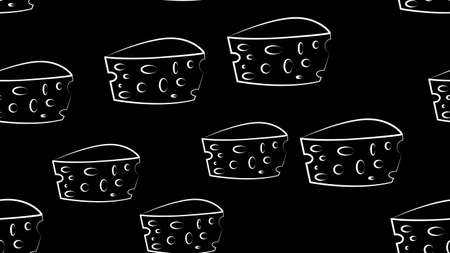 Seamless cheese icon. Cheese vector pattern background.のイラスト素材