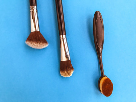 Professional makeup brushes and tools, make-up products set.
