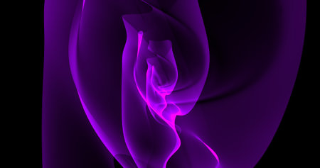 abstract background. Purple moving lines and waves look like magical energy beautiful glowing smoke in space or fabric.の写真素材