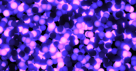 Purple beautiful bright luminous shiny iridescent balls circles of festive New Year's Christmas...