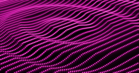 Abstract purple waves streaks circles of particles and dots futuristic rhythmic luminous magical energy. abstract background.の写真素材
