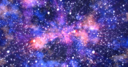 Abstract space background from the galaxy and bright glowing stars and constellations. video4k.