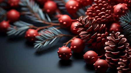 Beautiful toys, balls and gifts background for the New Year and Christmas holiday.の素材