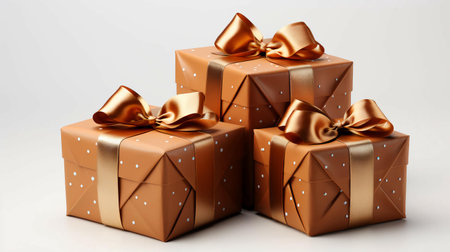 Beautiful gift boxes background for the New Year and Christmas holiday.の素材
