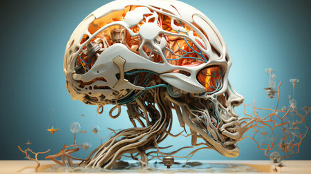 The concept of brain development through art and develops creative abilities.の素材