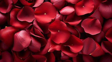 Red beautiful passionate fresh rose petals, love romantic valentine's day flowers texture background.の素材