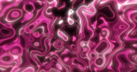 Abstract purple waves of iridescent energy liquid and magical bright glowing lines, background.