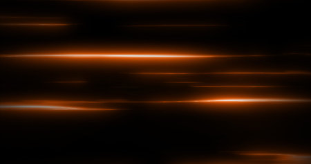Abstract futuristic background yellow flying energy hi-tech magic glowing bright lines.